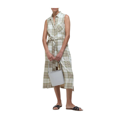 Barbour Abito midi Abito Donna Agnes midi misto lino 8 P25 - BARBOURLDR0890 - GN31 - 8 - Francavilla Moda